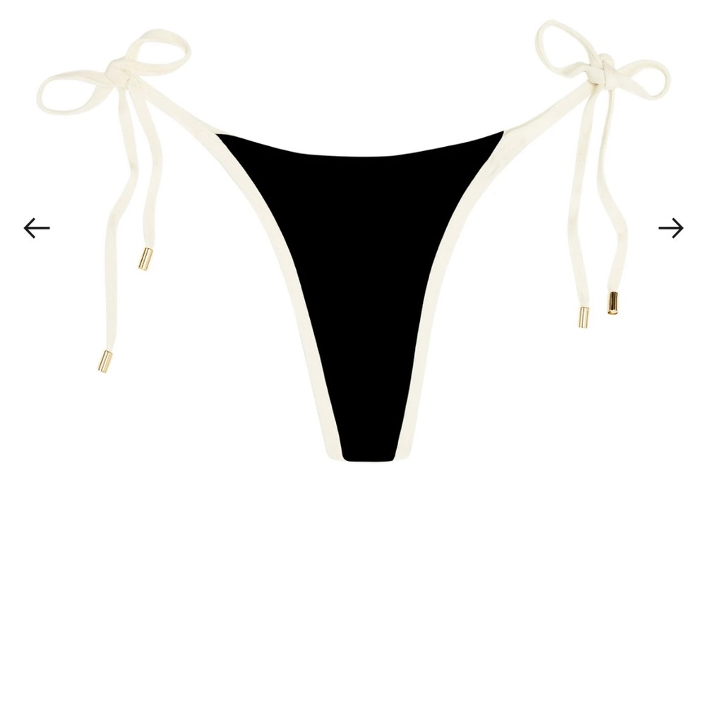 Monday Swimwear Palma Thong - Black/Ivory